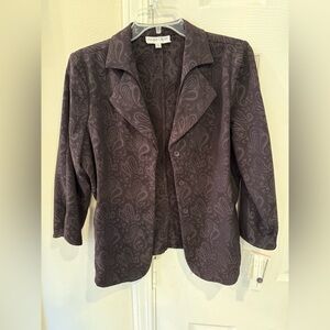 Andre Oliver chocolate brown Paisley Blazer